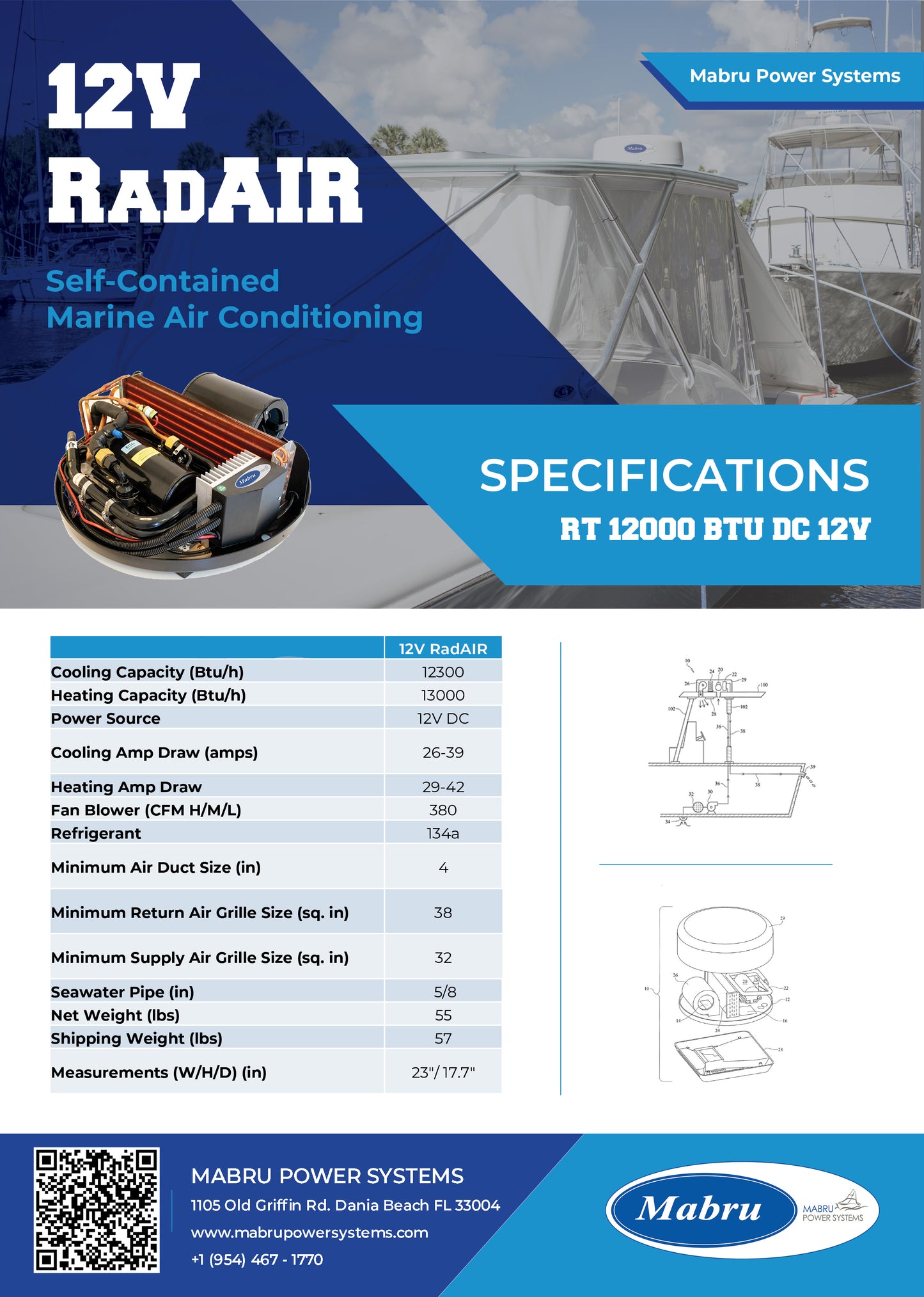 Mabru RadAIR 12k BTU 12V Air Conditioner   ITS NOT A RADAR! Experience air from above