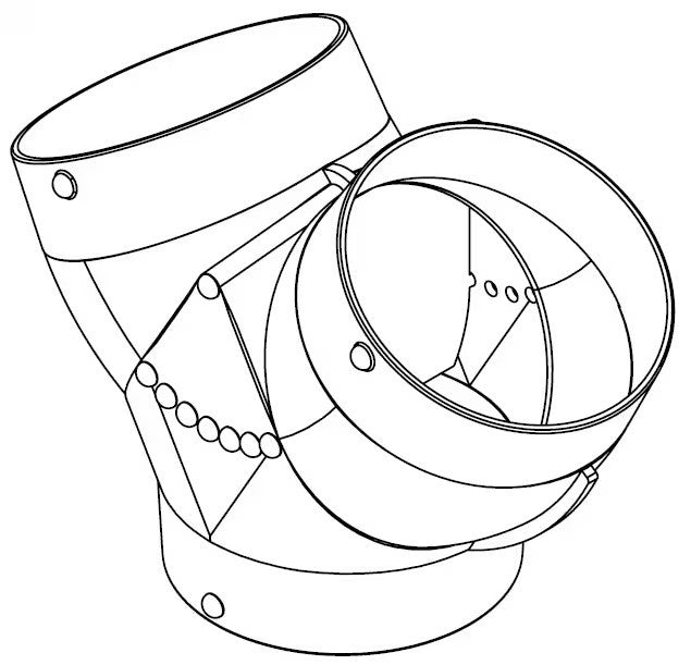 Hose HY644, Y, 6” Inlet– 4”, 4” Outlets