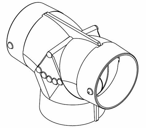 AT544- Adapter T, 5” Inlet– 4”, 4” Outlets