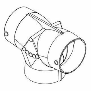 AT654-Adapter T, 6” Inlet– 5”, 4” Outlets