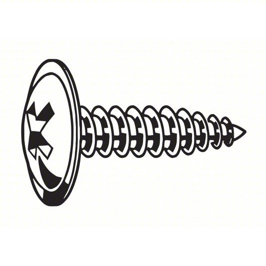 Sheet metal screws, Self tapping, Phillips flat head, Stainless steel 316, #8 x 5/8"