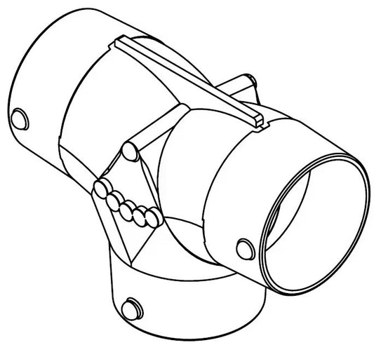 Hose T, 6” Inlet– 5”, 4” Outlets