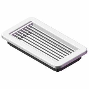 Grille White w/Mounting Frame 4x8 PGA4X8R