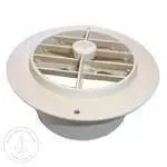 Round Damper Vent R4AOW 4", Off-White
