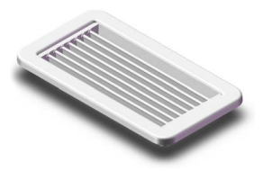 Grille w/ Mounting  Frame, 6x6, 4" Back