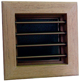 Teak Wedge Supply Grille 4" x 4"